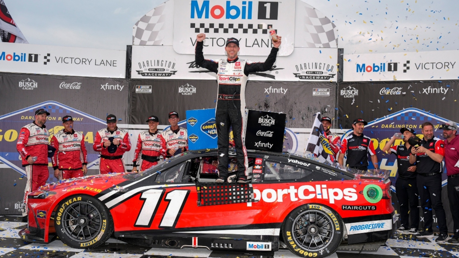 Denny Hamlin credits pit crew for Darlington win: ‘They were salivating at that opportunity’