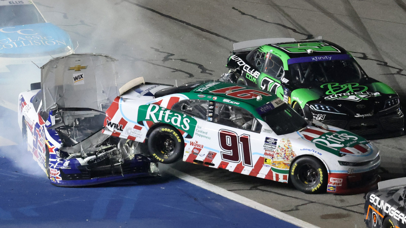 Kris Wright reveals what caused bizarre pit road crash at Daytona