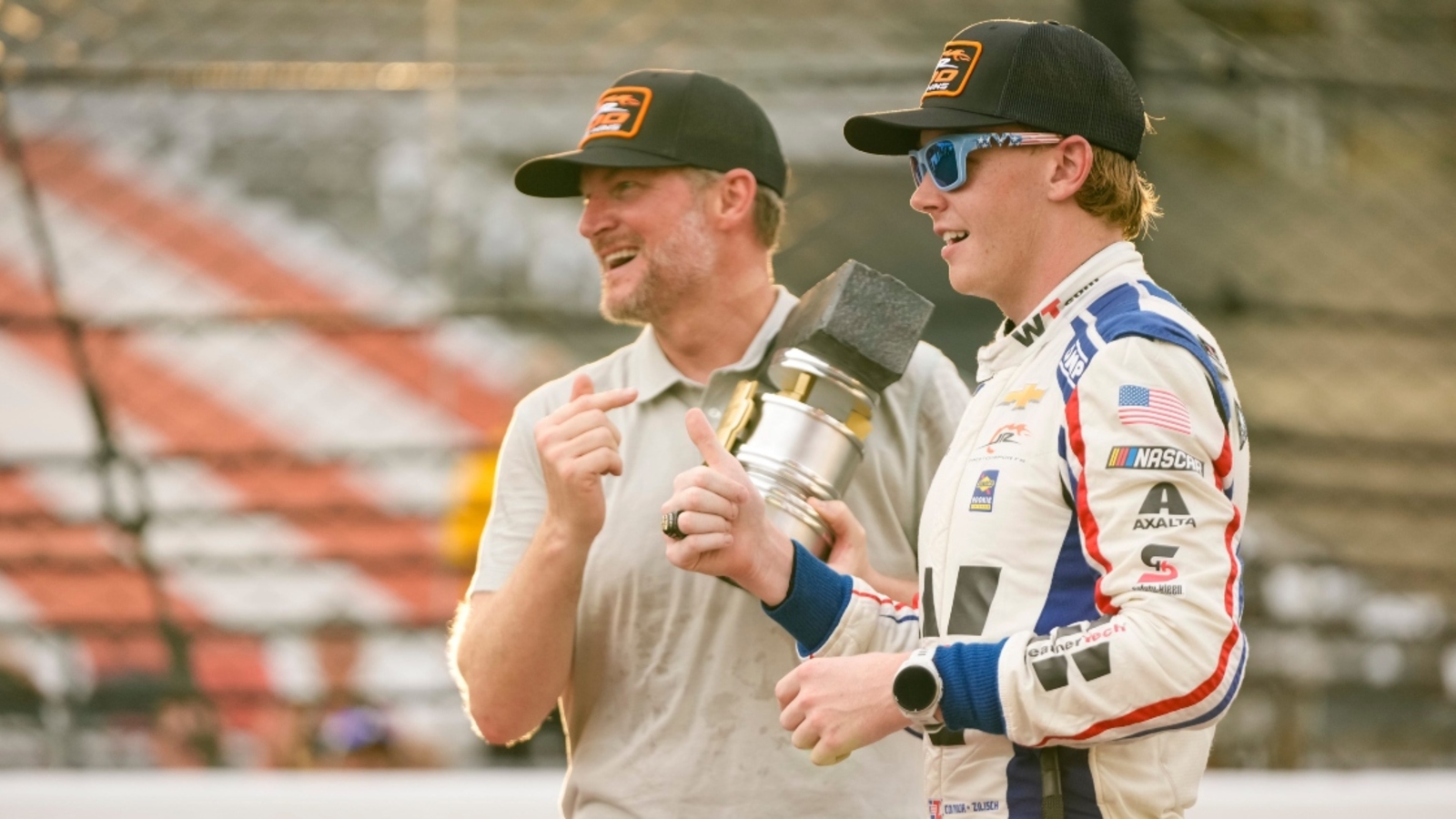 Dale Earnhardt Jr. emotionally describes ‘special day’ at Indy after 100th JR Motorsports win