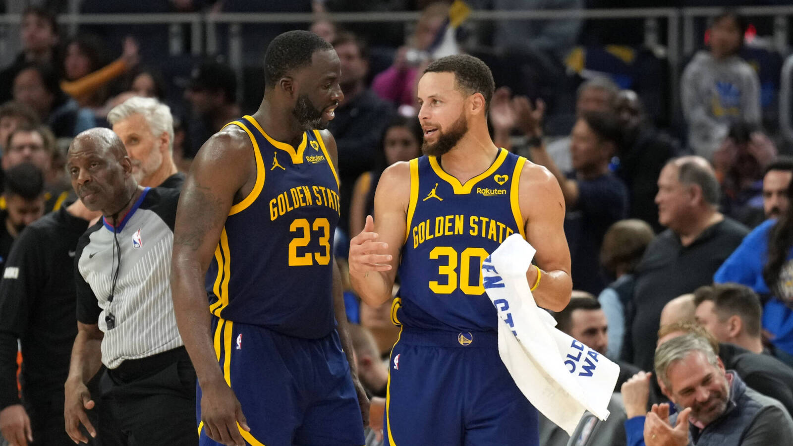 Watch: Ejected Draymond Green greets Stephen Curry after Warriors’ win over Magic