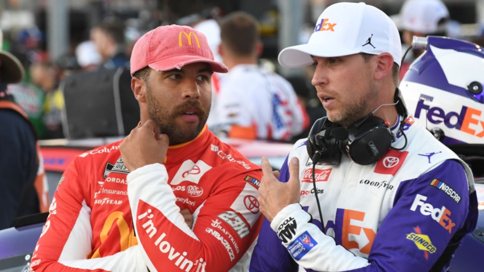 Denny Hamlin reveals if there will be ‘awkwardness’ with Bubba Wallace, 23XI Racing after Kansas situation