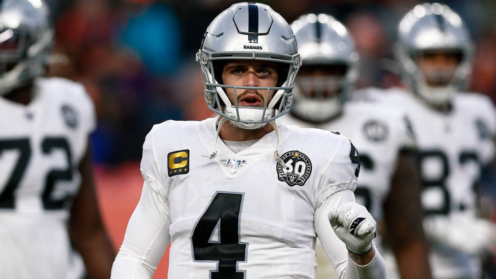 derek carr jersey with captain patch