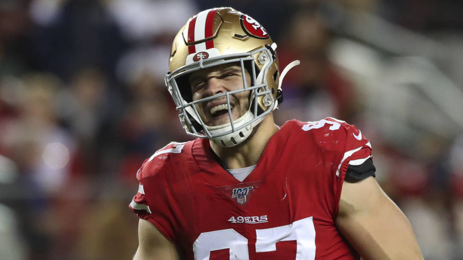 Watch Nick Bosa Has Rod Tidwell Moment With Delayed Celebration After Getting Hurt On Key Sack Yardbarker