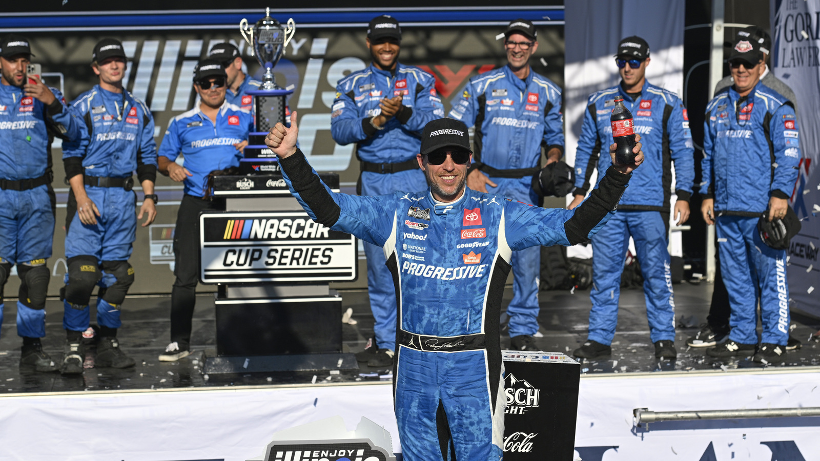 Denny Hamlin reacts to delivering Toyota’s 200th NASCAR Cup Series win, what it means