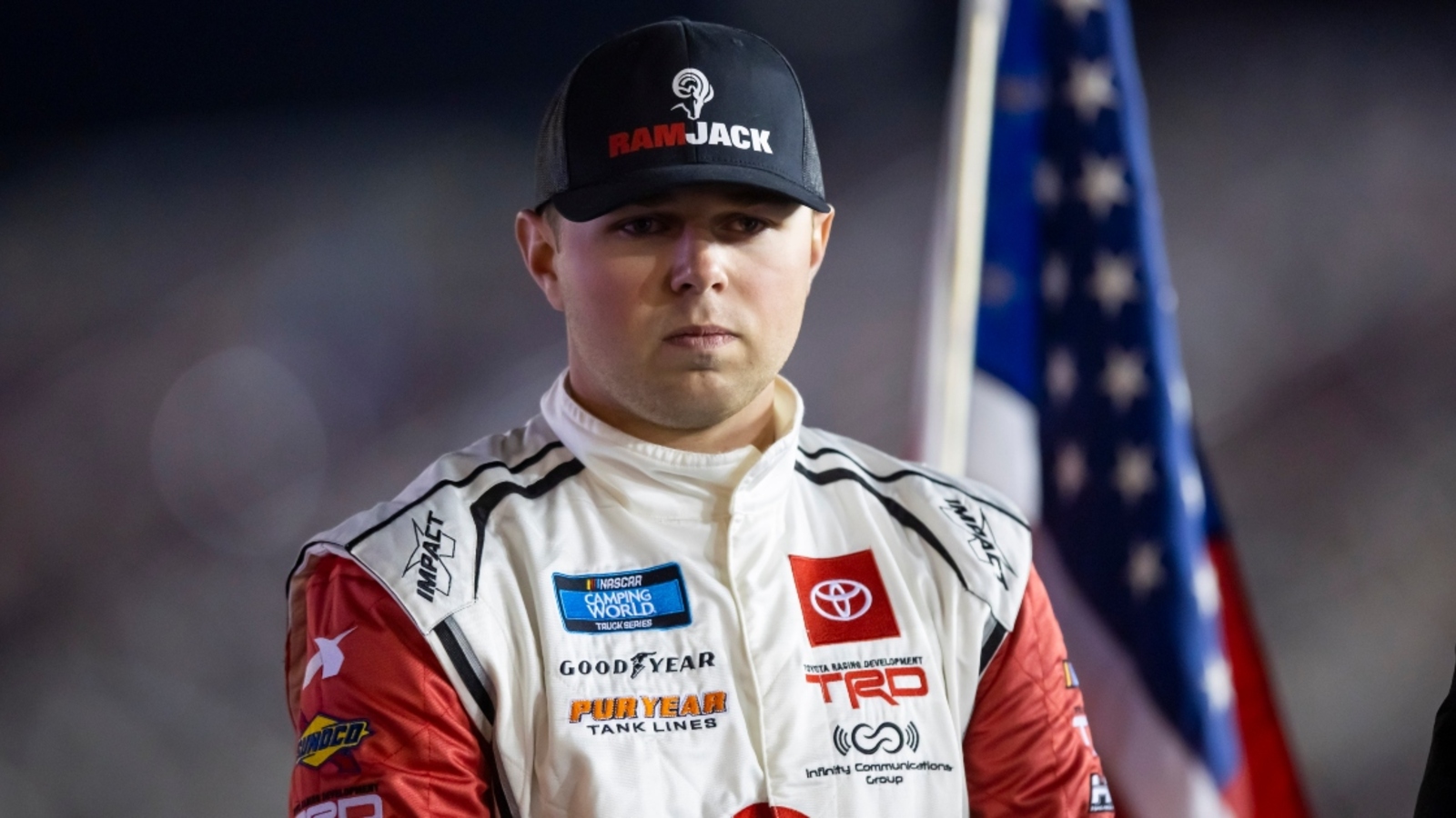 Layne Riggs involved in massive crash into wall during NASCAR Trucks practice at Pocono