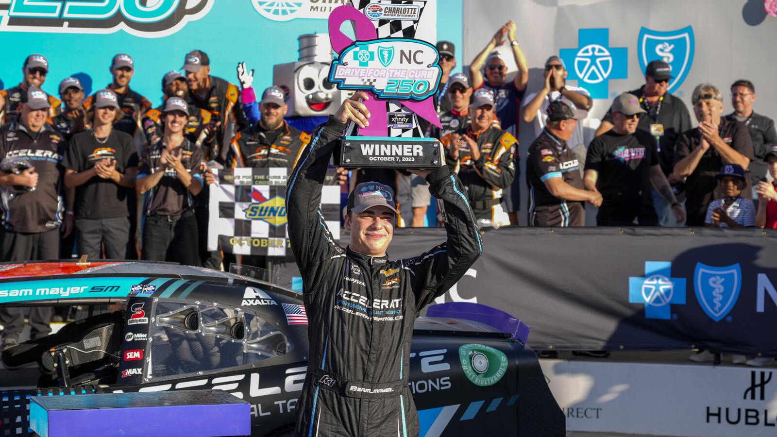 Mayer avoids title elimination with dominant Xfinity victory at Charlotte Roval; Playoff’s Round of 8 set