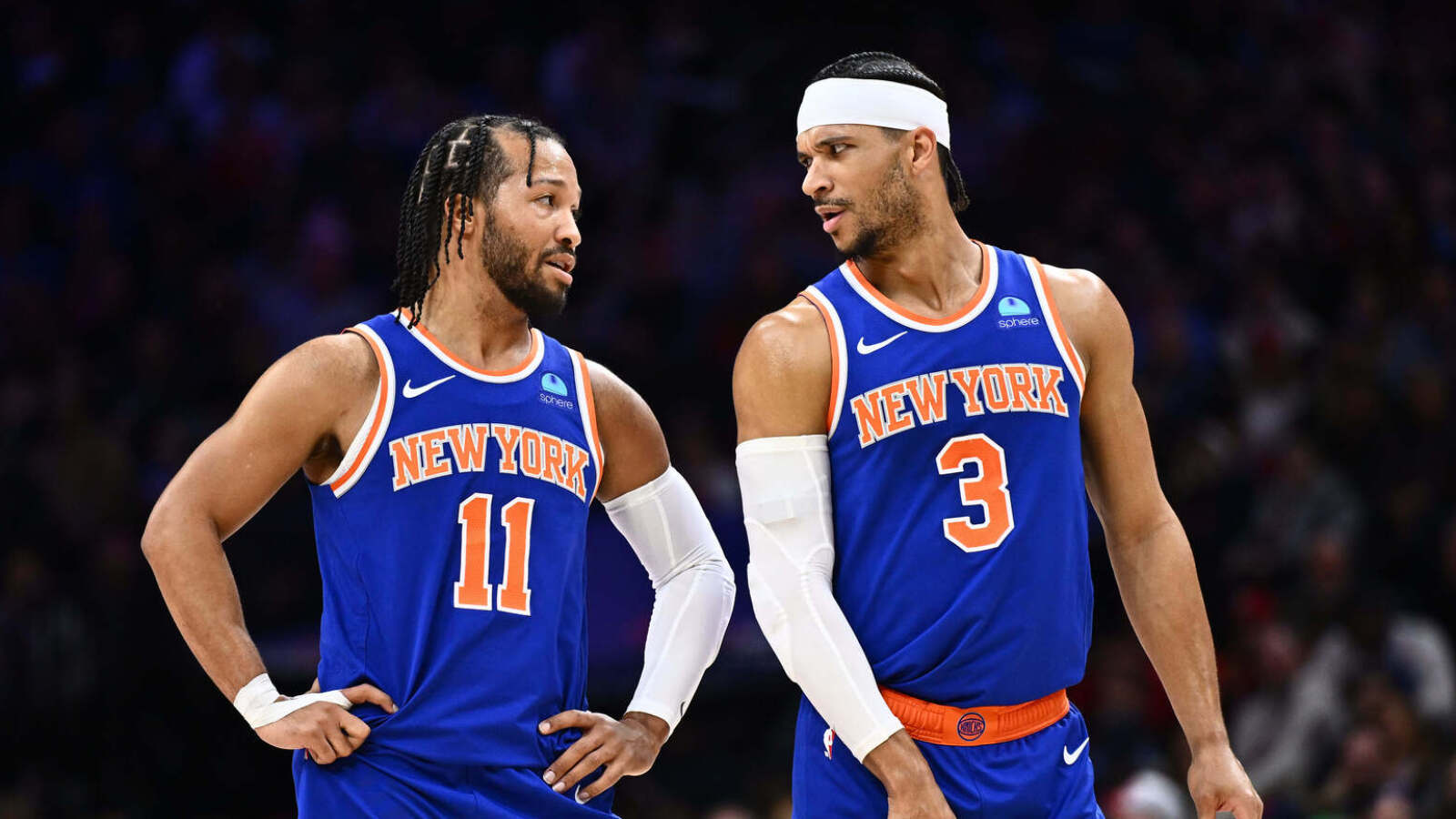 Knicks' Josh Hart reacts to Jalen Brunson's team-friendly contract extension