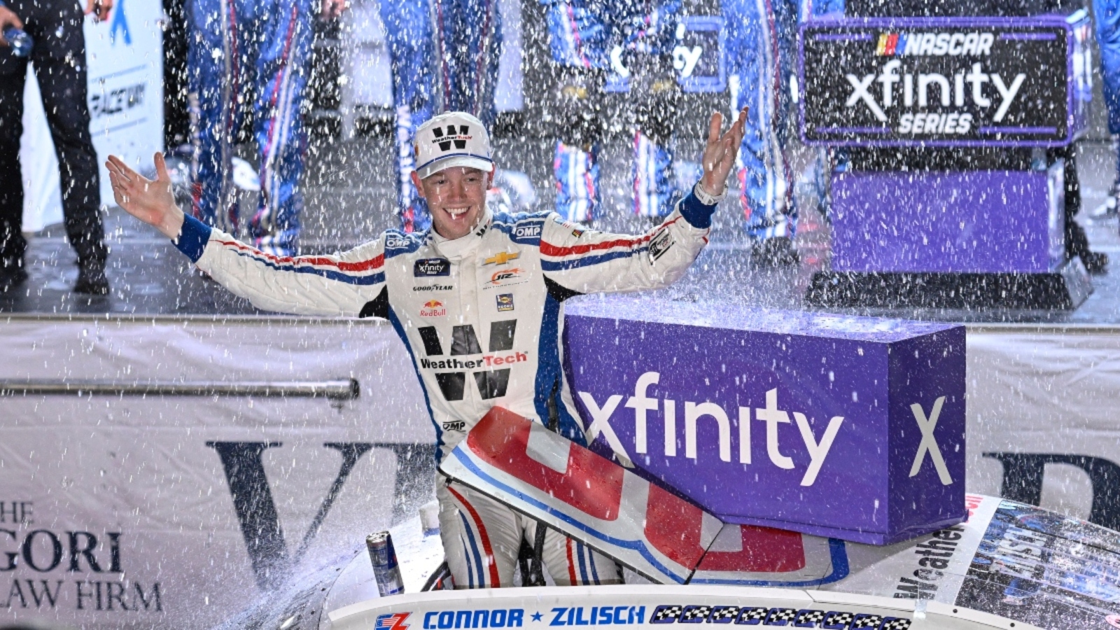 Freddie Kraft, Austin Cindric hilariously react to Connor Zilisch nearly running over cameraman at Gateway