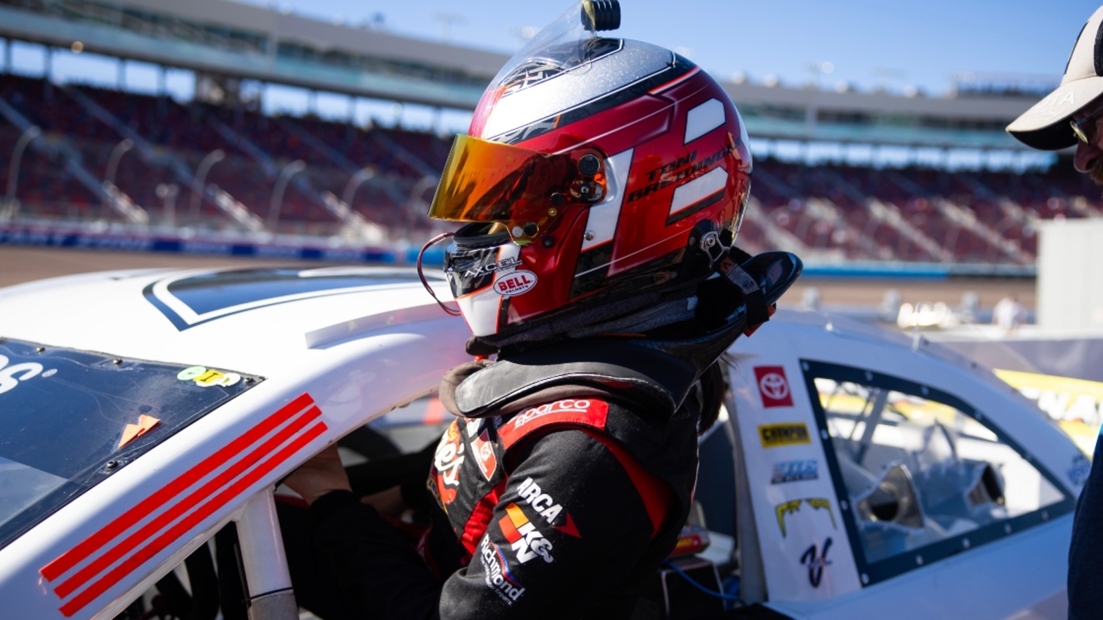 Cayden Lapcevich, former NASCAR Canada champion, relieves Toni Breidinger midrace at Watkins Glen