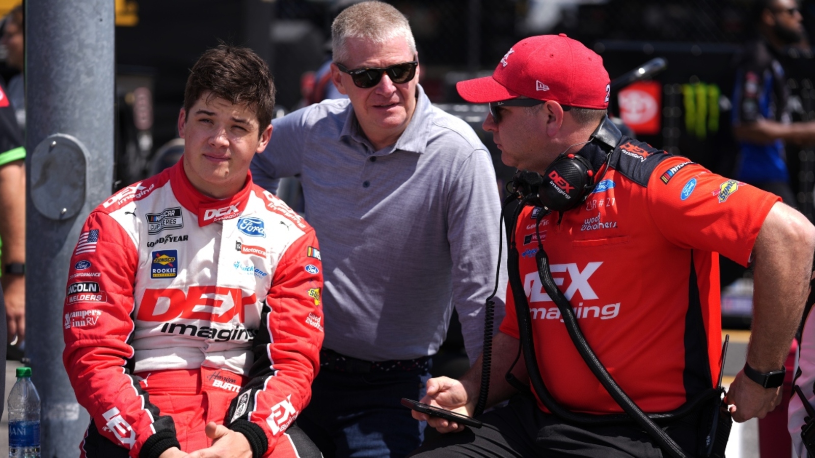 Harrison Burton explains the dynamic with his dad Jeff Burton as a driver and broadcaster