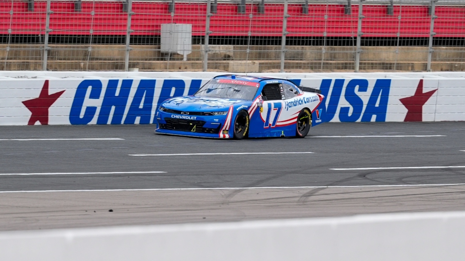 William Byron wins Xfinity Series race in overtime as Jeb Burton, Brennan Poole wreck at Charlotte