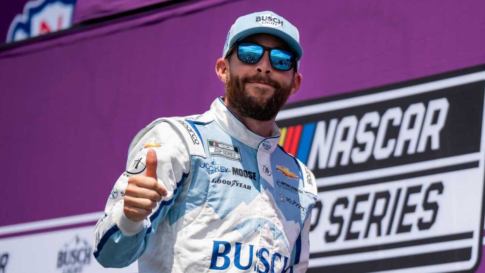 Ross Chastain tops practice, rain grants Denny Hamlin Cup Series pole at Michigan