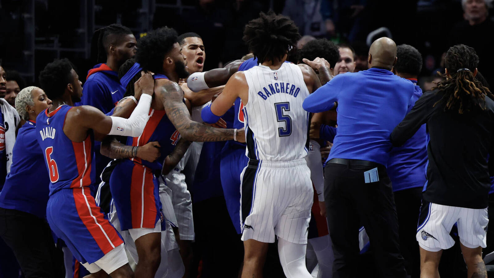 NBA announces slew of suspensions following Pistons-Magic brawl