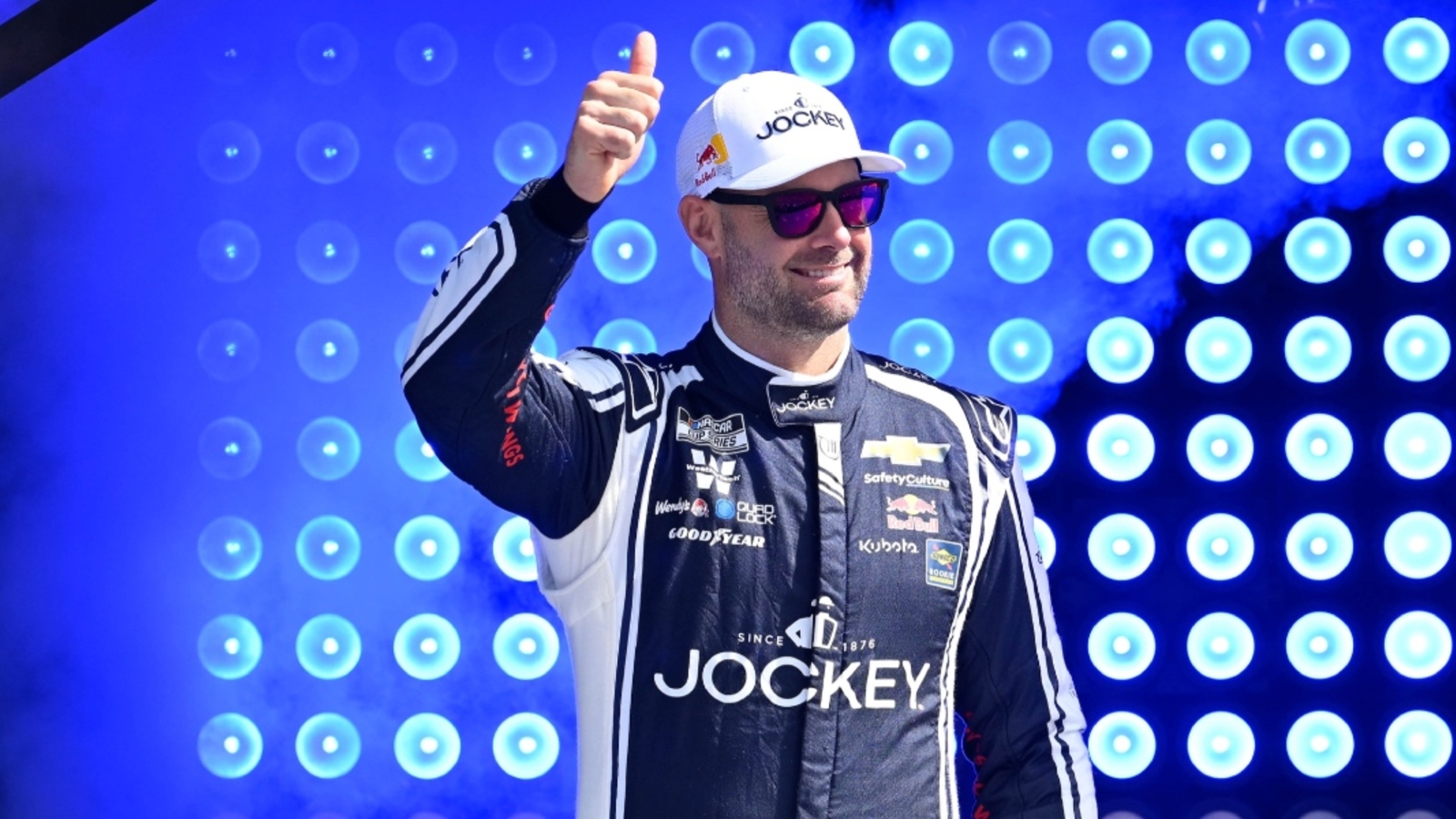 Denny Hamlin reacts to Shane van Gisbergen earning first Top 10 oval finish at Kansas