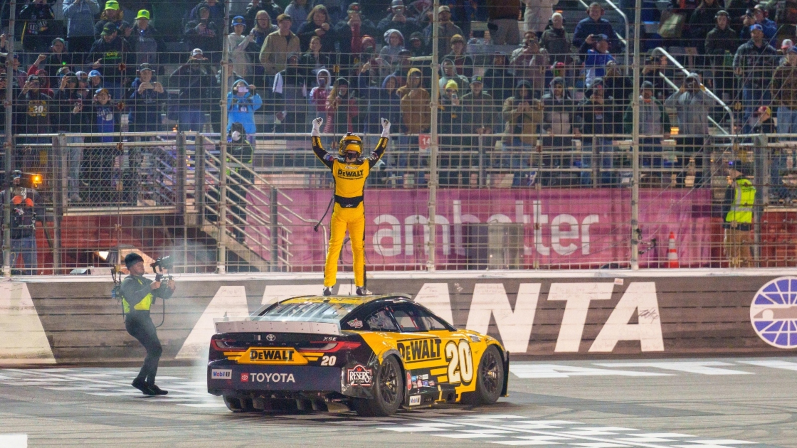 Clint Bowyer reacts to controversial last lap caution at Atlanta