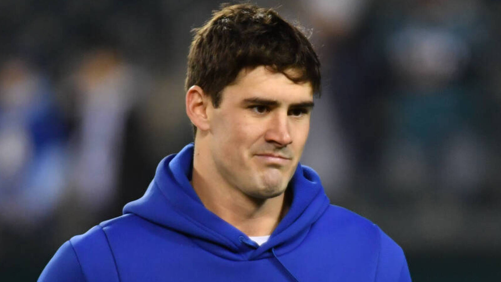 Daniel Jones has contact lens knocked out during playoff game