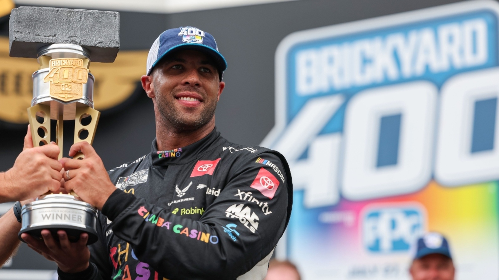 NASCAR fans chant for Bubba Wallace at Indianapolis Motor Speedway after Brickyard 400