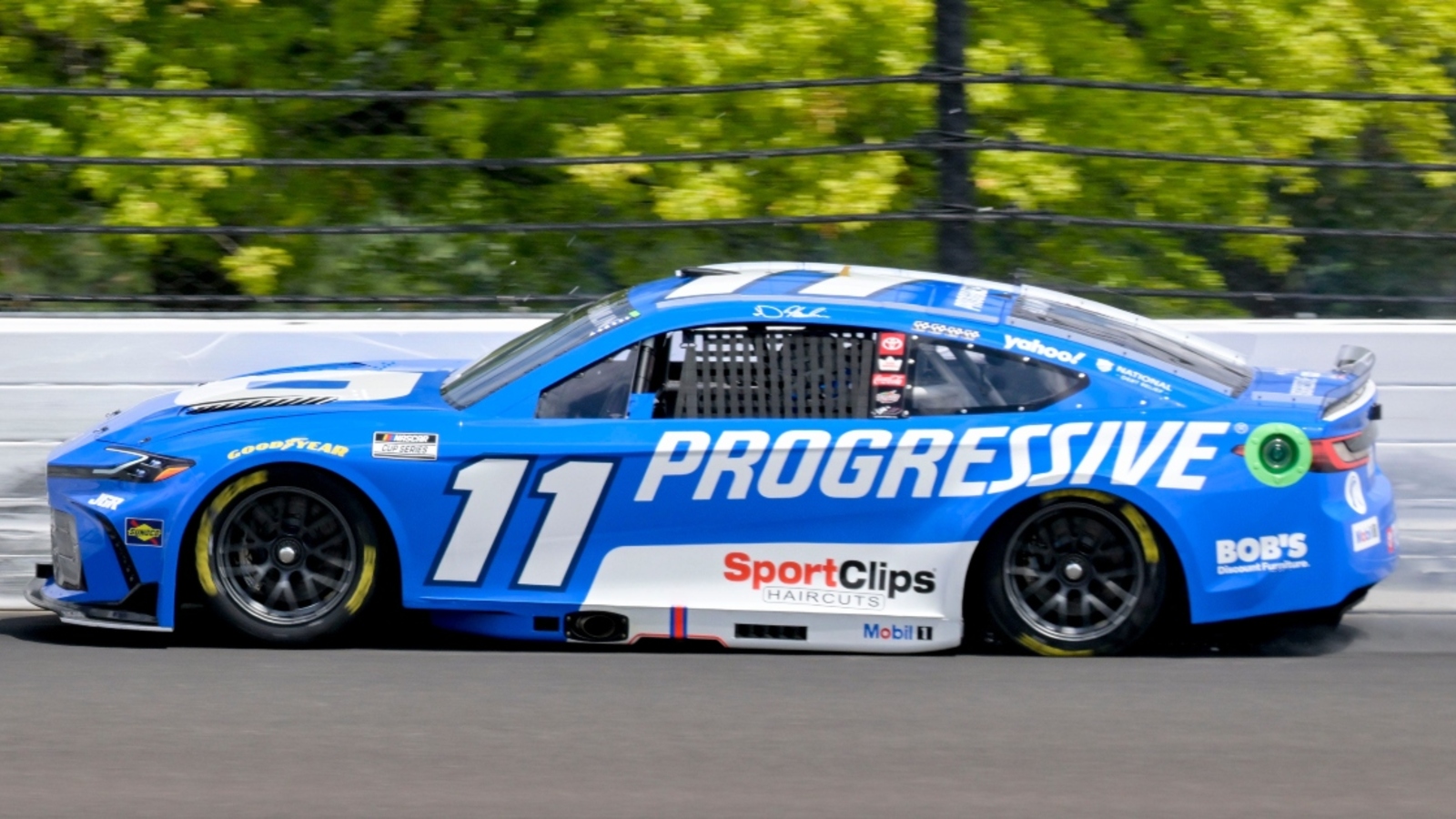 Denny Hamlin reacts to Bubba Wallace, 23XI winning Brickyard 400 after epic No. 11 comeback