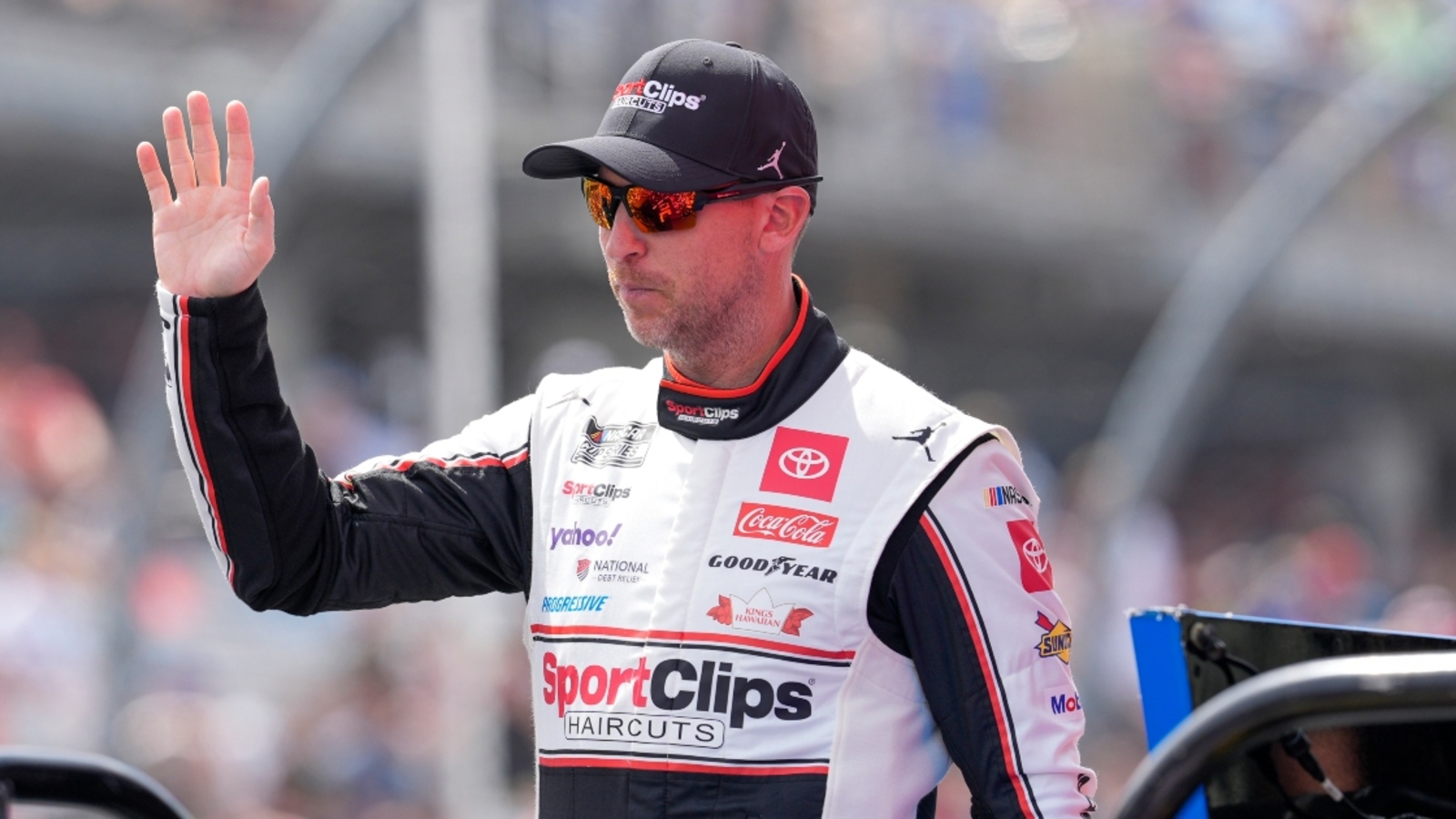 Denny Hamlin reacts to being blamed for massive wreck that took out half of NASCAR field at Atlanta
