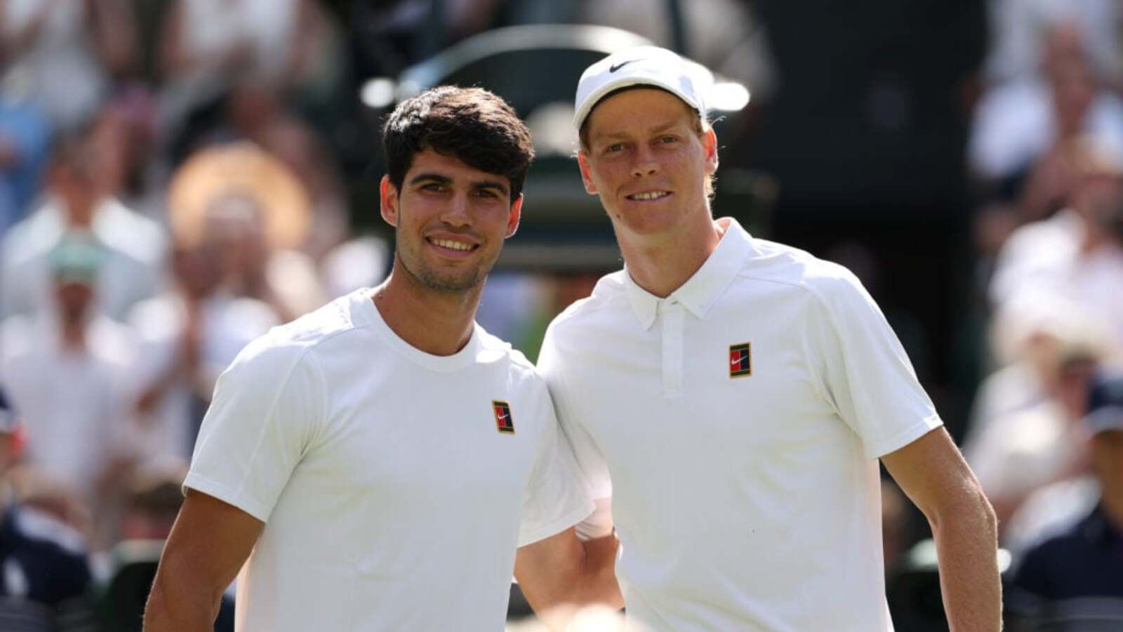 What Carlos Alcaraz did as Jannik Sinner returned to court as Wimbledon champion, spotted by Marion Bartoli