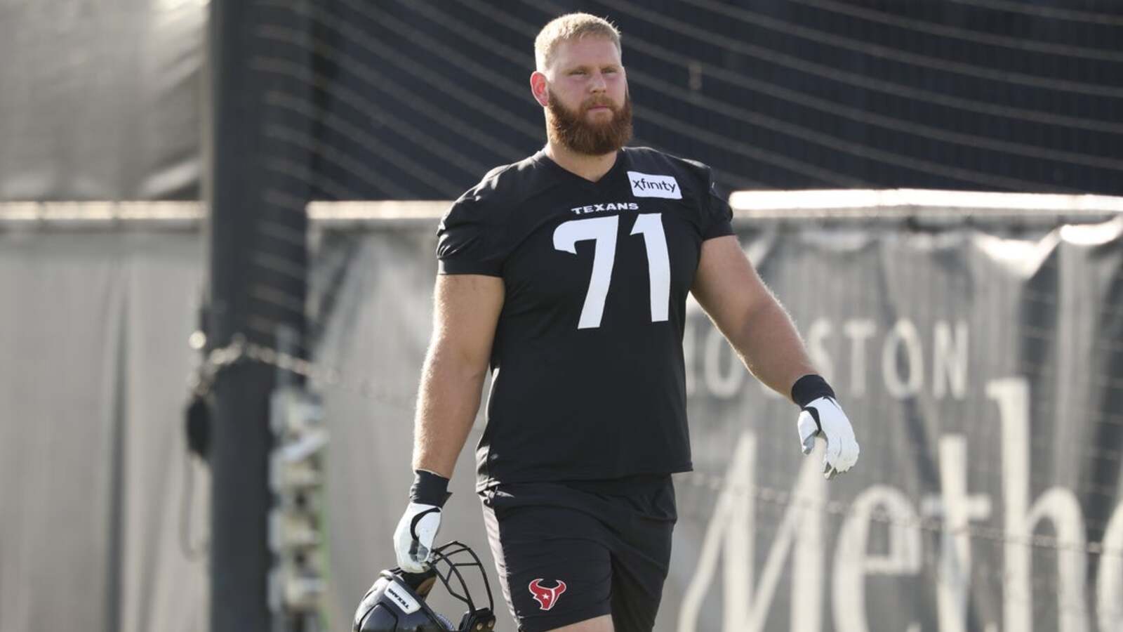 Texans RT Braden Smith carted off practice field