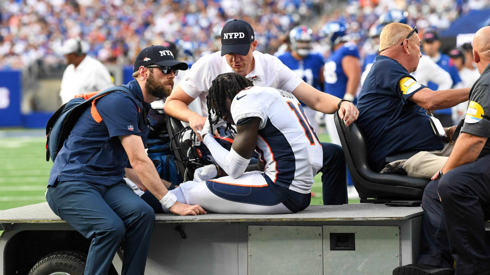 Broncos WR KJ Hamler blames himself for Jerry Jeudy's ankle injury - NewsOpener Broncos WR KJ Hamler blames himself for Jerry Jeudy's ankle injury