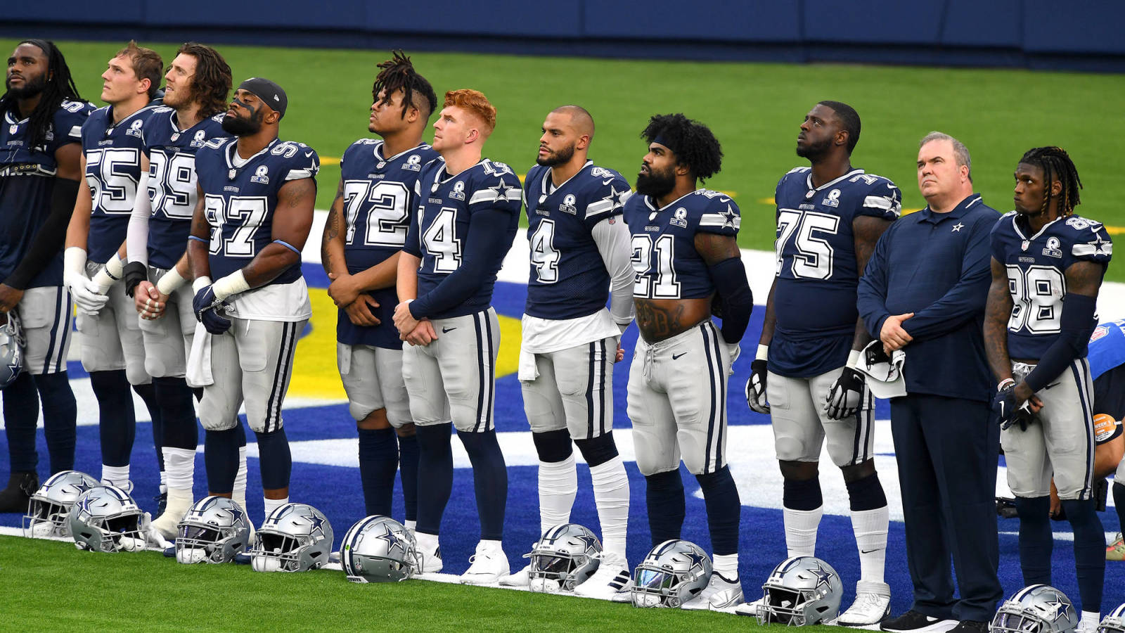 Dontari Poe Becomes First Cowboys Player To Kneel During National Anthem Yardbarker Dontari Poe Becomes First Cowboys Player To Kneel During National Anthem Yardbarker