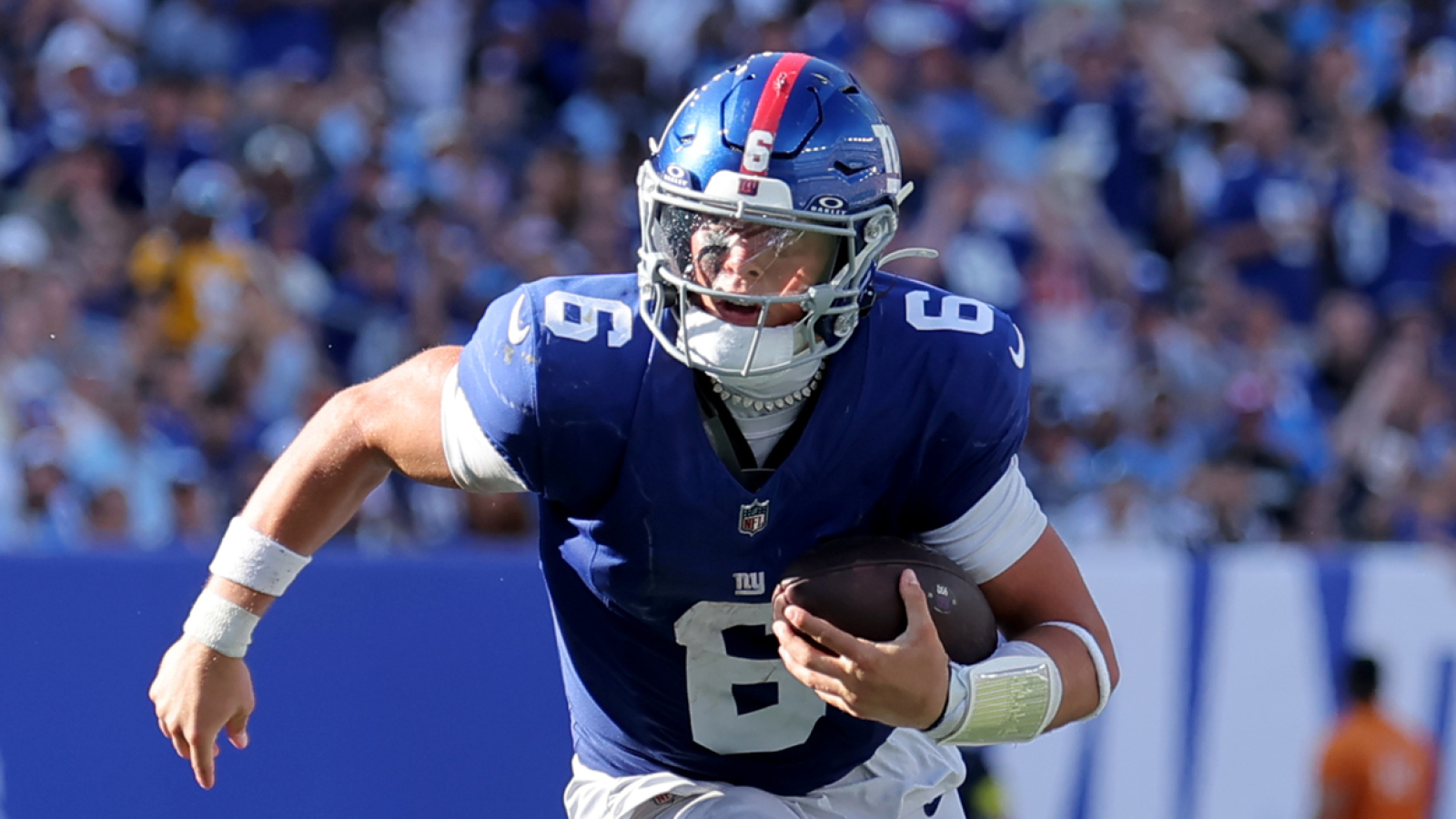 Giants' Jaxson Dart addresses playing-style concerns after injury scares