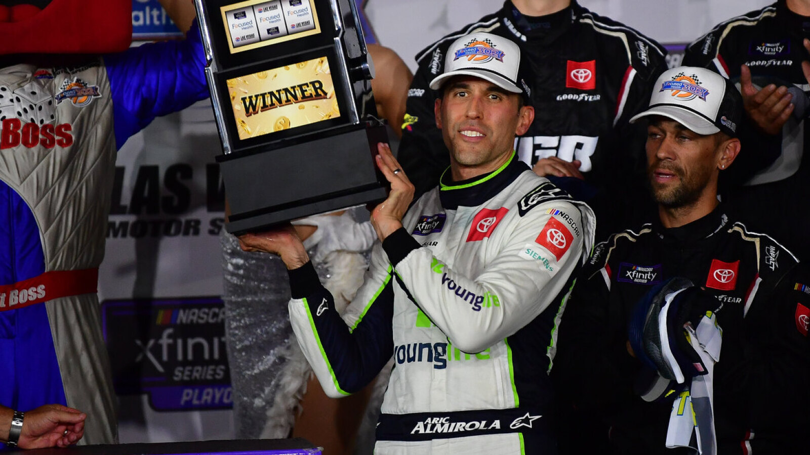 Aric Almirola holds off Connor Zilisch, wins NASCAR Xfinity Series race at Las Vegas