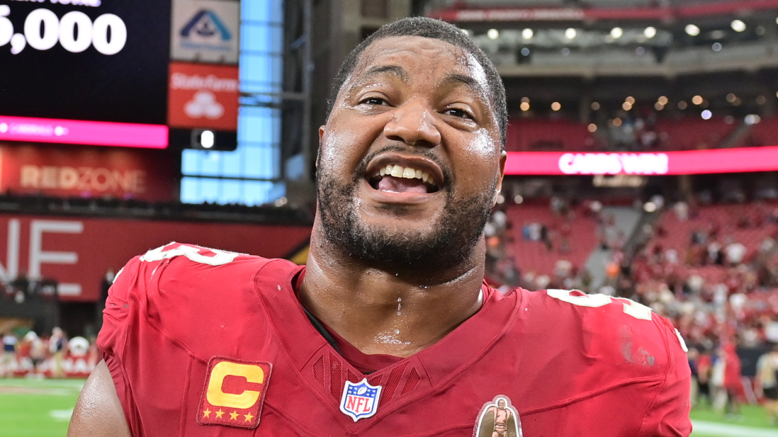 Cardinals' Calais Campbell gives 49ers' Mac Jones bulletin-board material