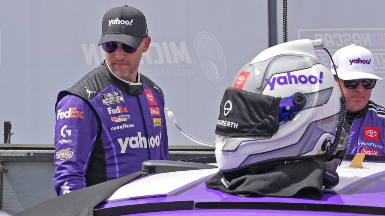 Denny Hamlin ‘got too greedy’ racing Bubba Wallace before spinning at Michigan
