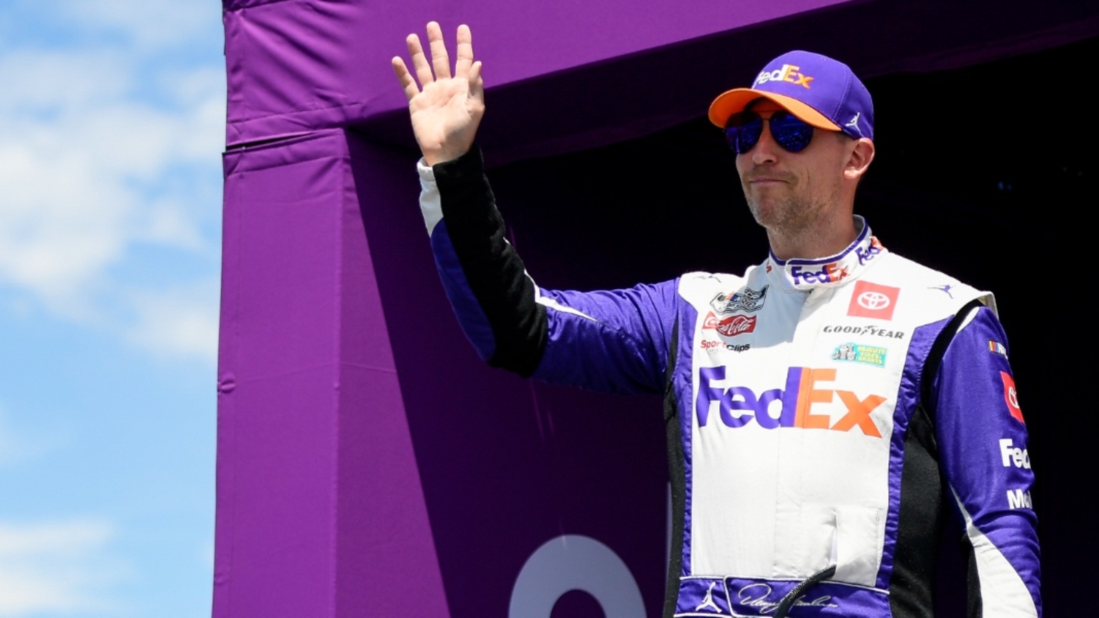 Denny Hamlin explains impact of wind on Corey LaJoie’s flip, Michigan race at large