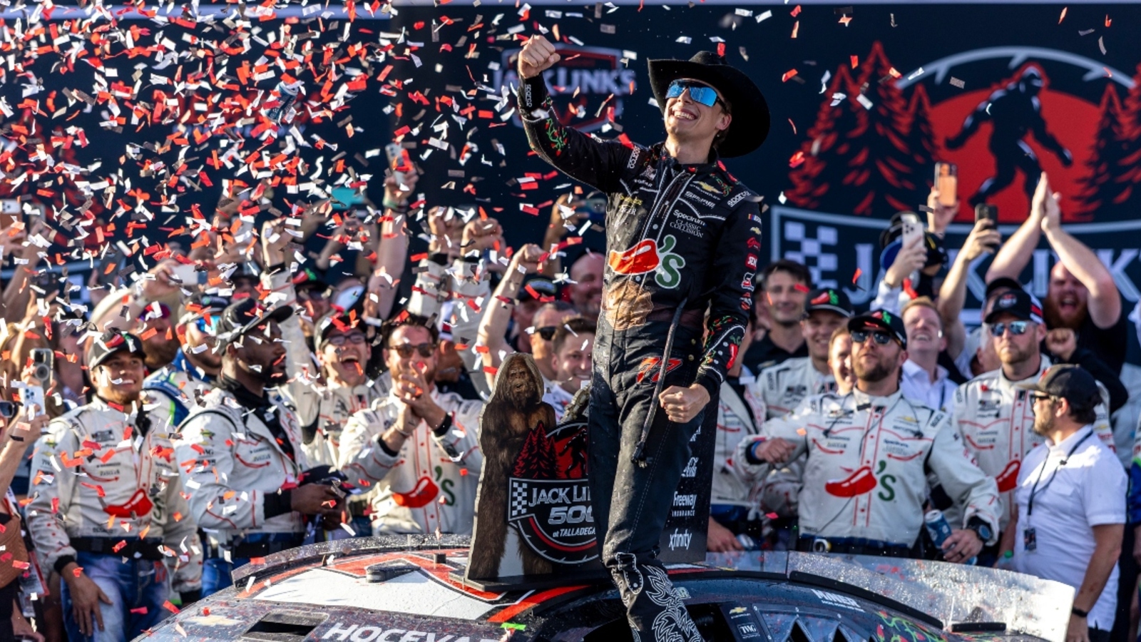 Kevin Harvick says Carson Hocevar’s Talladega victory celebration was ‘one of the best’ he has ‘ever seen’
