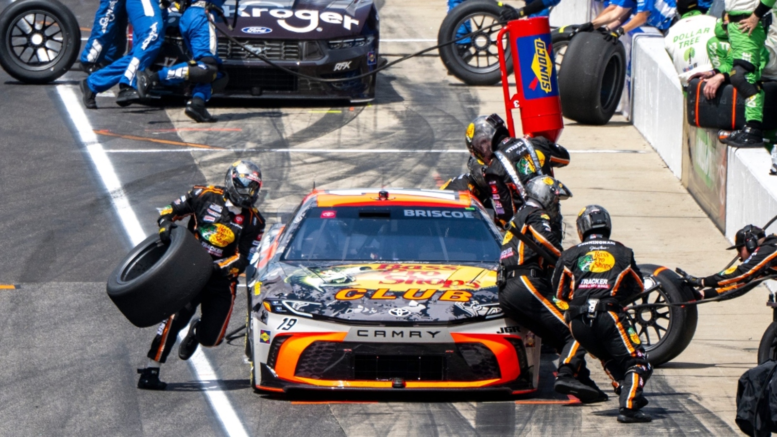 James Small scolds Chase Briscoe for pit road mistake during Brickyard 400 at Indianapolis