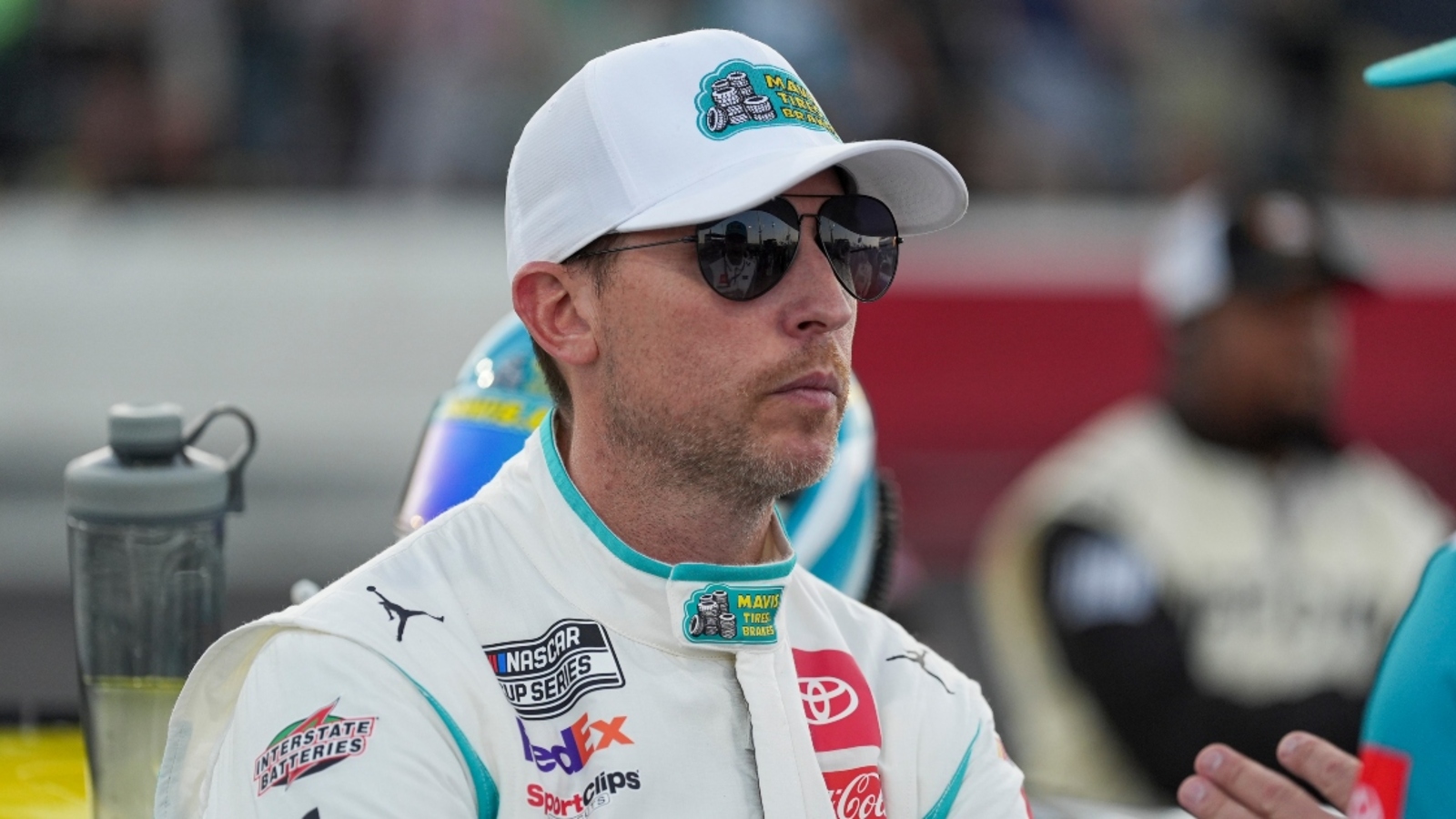 Denny Hamlin claims he couldn’t get within two car lengths of Joey Logano due to aero at North Wilkesboro
