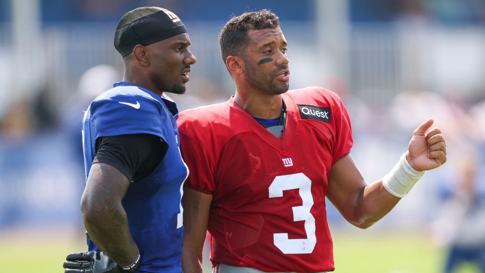 Malik Nabers talks building chemistry with Russell Wilson amid Jaxson Dart buzz