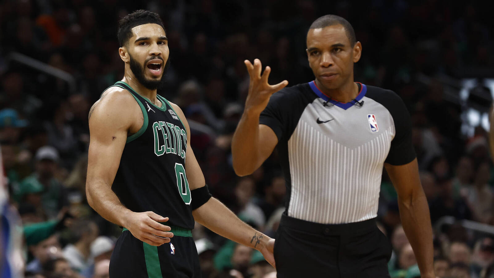 Watch: Celtics' Jayson Tatum gets ejected by two referees at once