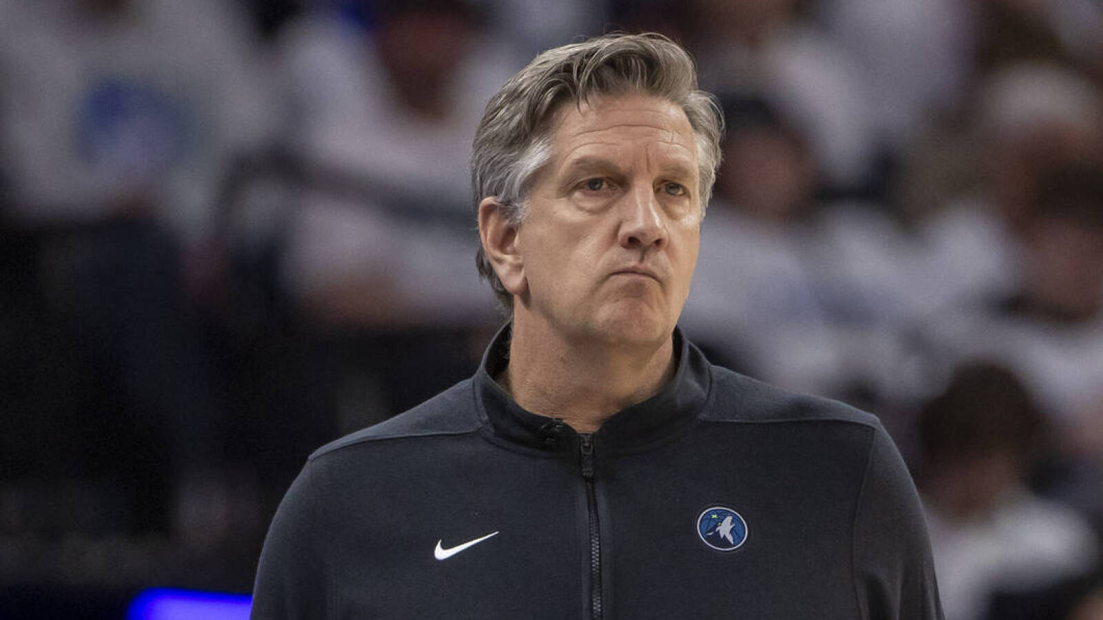 Watch: Timberwolves HC Chris Finch suffers injury in sideline collision