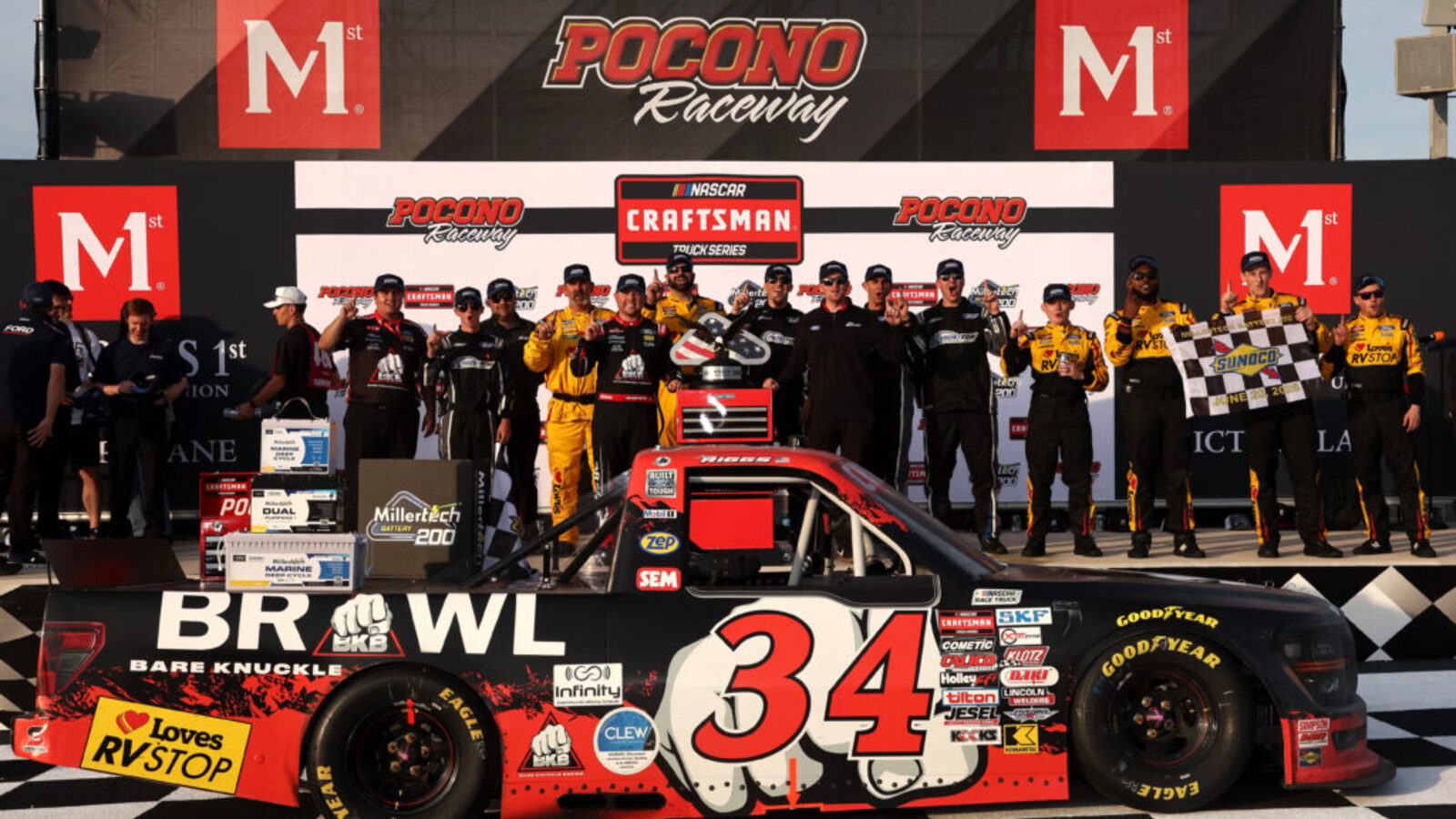 Layne Riggs Takes Advantage of Mistakes to Win Truck Series Race at Pocono