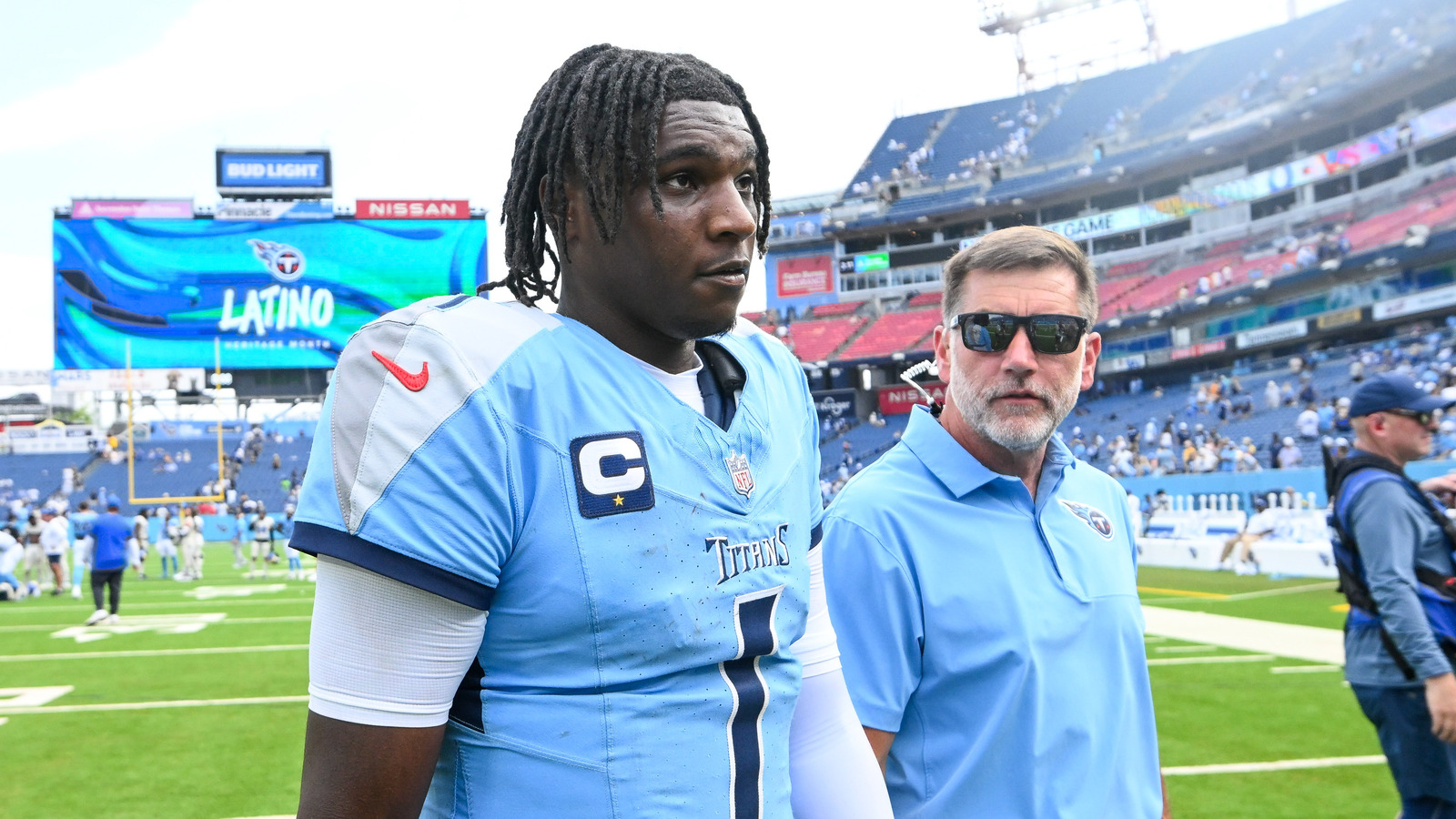 Titans QB Cam Ward is not happy about this Nissan Stadium issue