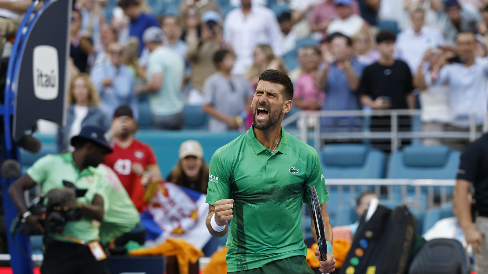 Outstanding Novak Djokovic survives tough test against Sebastian Korda, advances to Miami semifinals