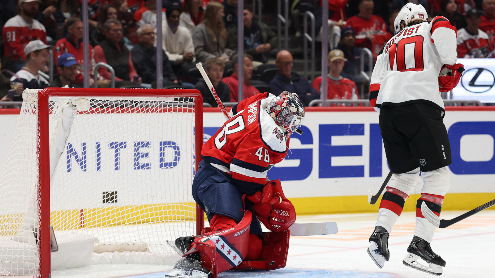 Capitals' Logan Thompson Sidelined Day-to-Day; Jonny Brodzinski Sent to AHL
