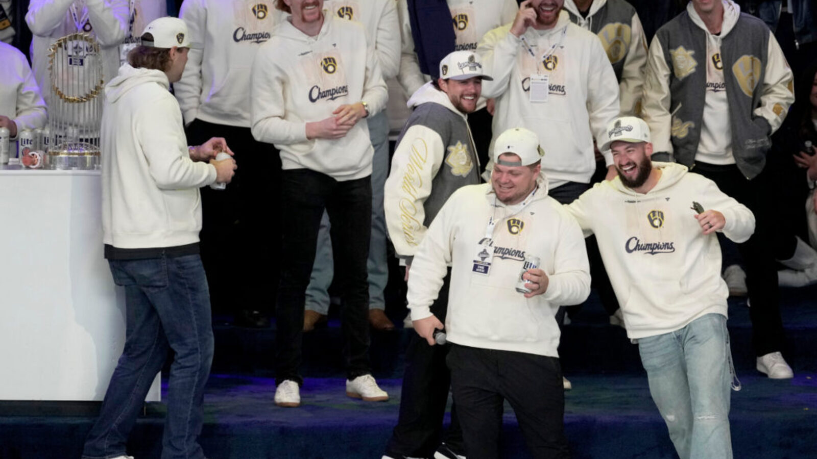 Brewers Coach Daniel Vogelbach Steals the Show with Karaoke at World Series Parade