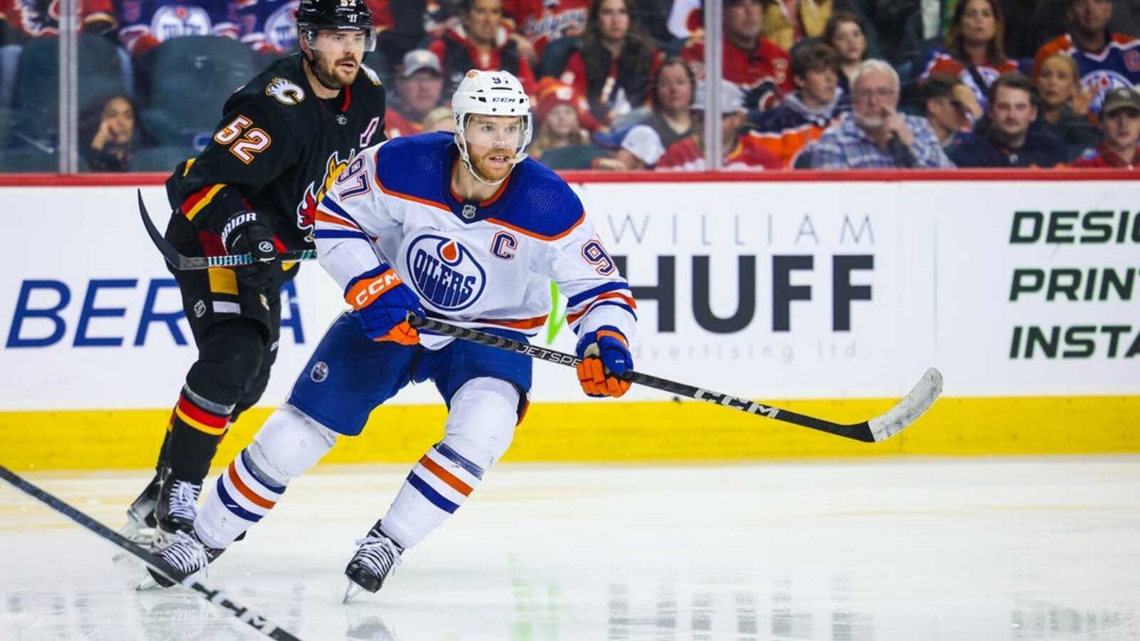 NHL roundup: Connor McDavid nears milestone as Oilers trim Flames