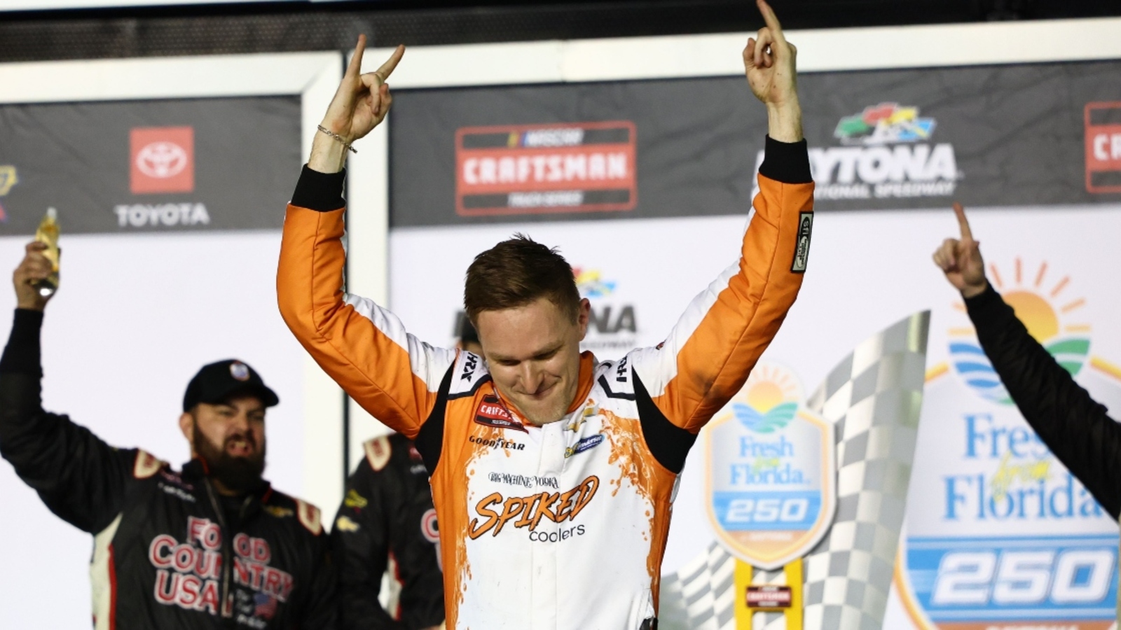 Parker Kligerman hilariously commemorates NASCAR Truck Series ‘win’ at Daytona