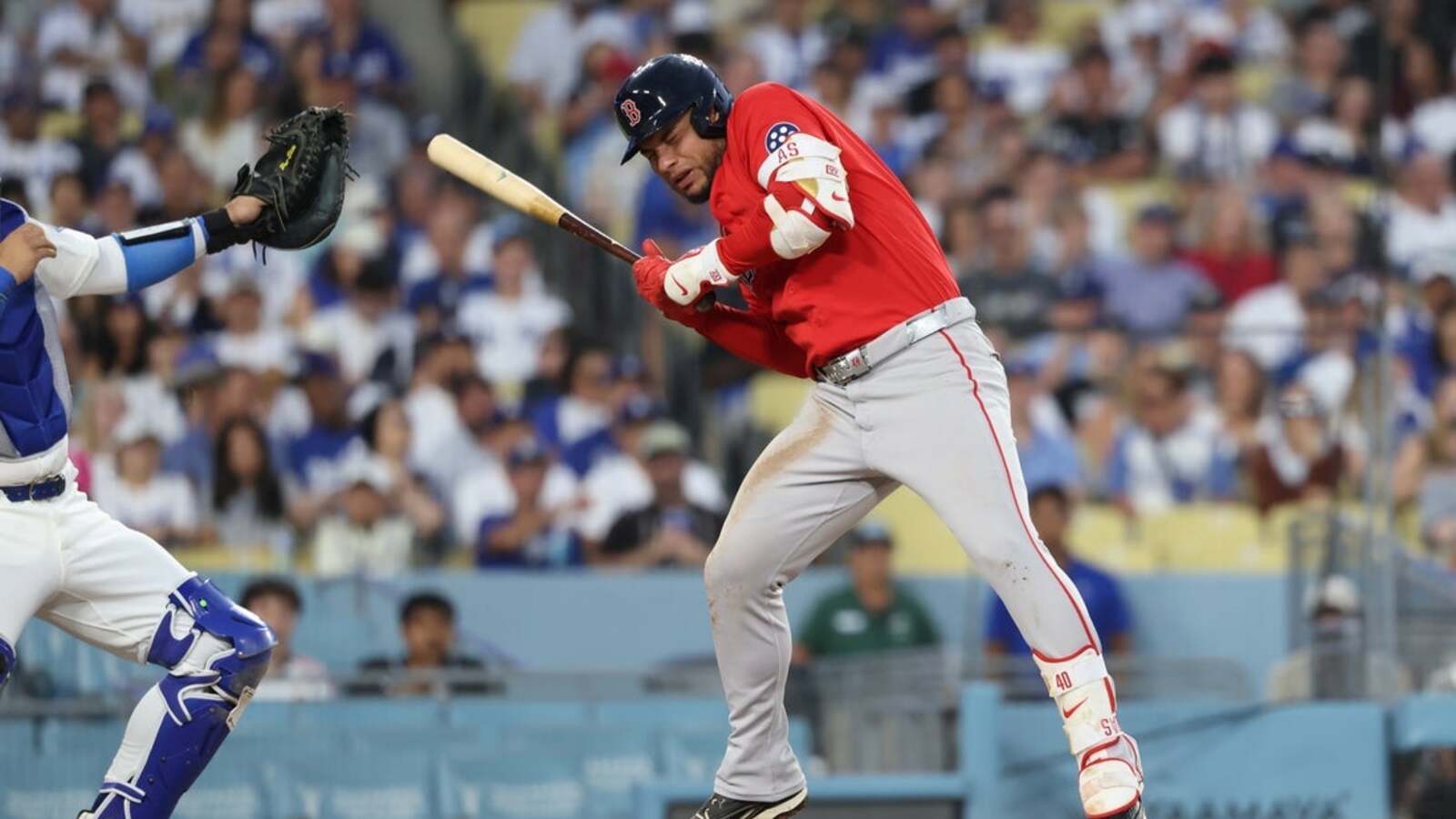 Red Sox Slugger Willson Contreras Exits After Scary Pitch to the Head