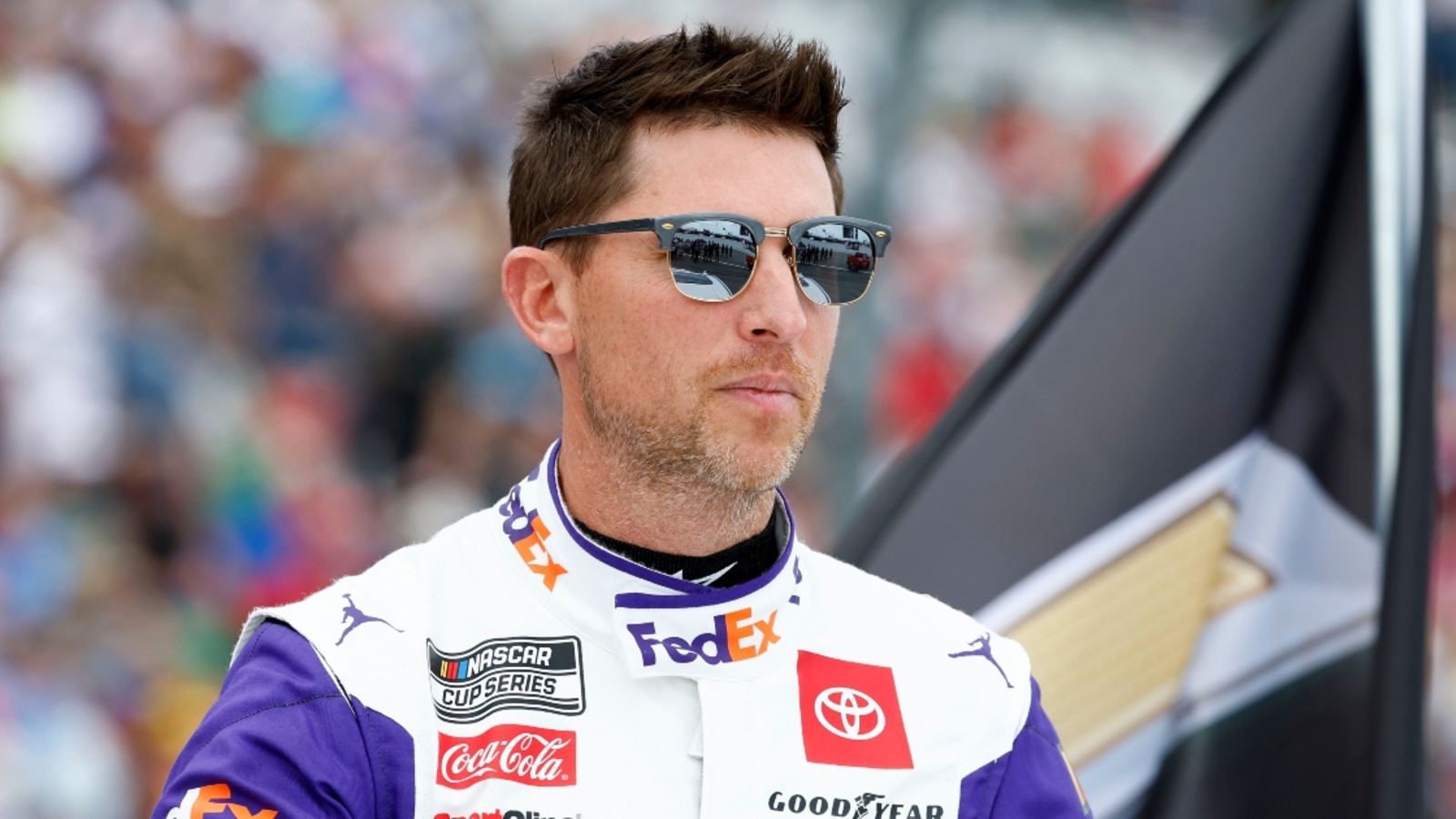 Denny Hamlin credits Kyle Larson and pit crew for securing win at Darlington