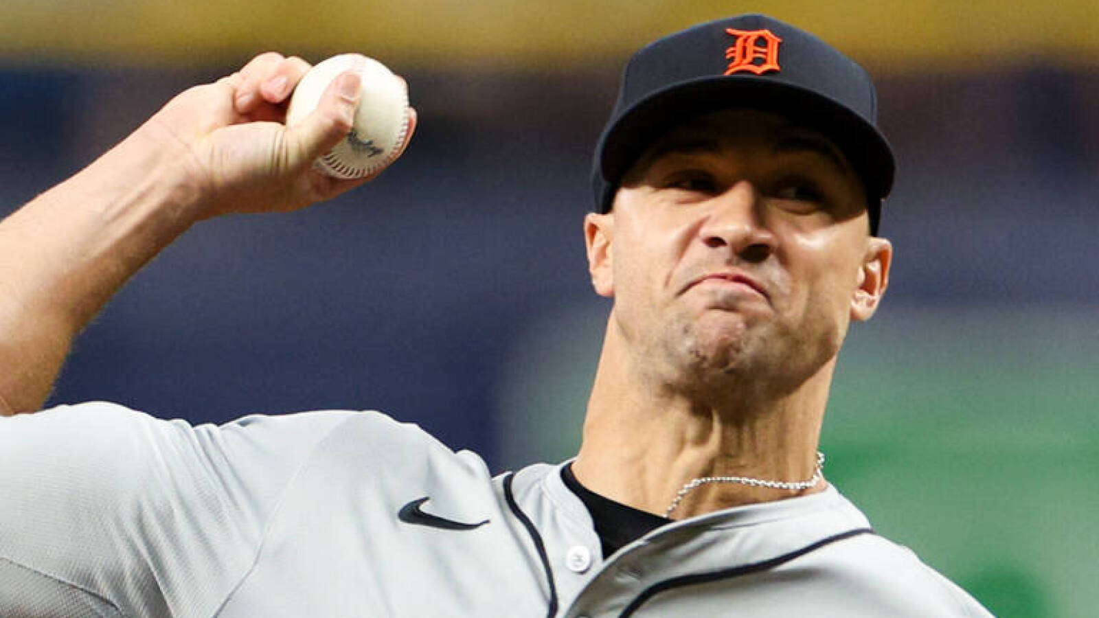 Watch: Tigers' Jack Flaherty ties AL record by striking out first seven batters