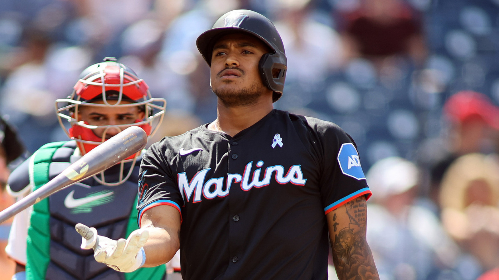 Marlins OF fractures ankle in self-inflicted, embarrassing fashion