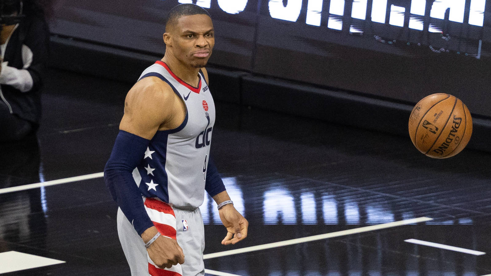 LeBron James outraged over fan dumping popcorn on Russell Westbrook 1 LeBron James outraged over fan dumping popcorn on Russell Westbrook